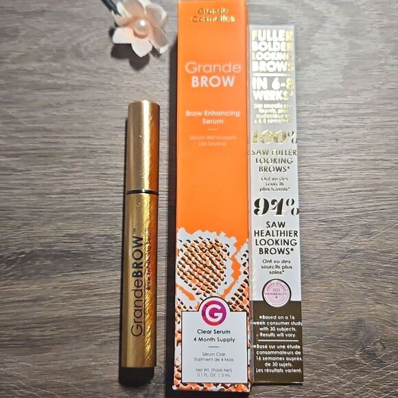 GRANDE COSMETICS GrandeBROW Brow Enhancing Serum 3ml 4 Months Full Size Supply - Picture 1 of 16